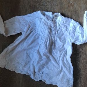 White Blouse with Lace Detail